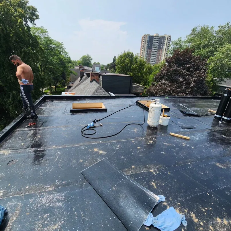 Finished residential roof replacement by Alba Tech Roofing